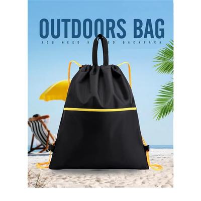 Tragbarer Rucksack mit Kordelzug Wasserdichter Cinch-Beutel für Männer und Frauen Sport Fitnessstudio Große Kapazität Reise-Rucksack