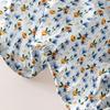 Simple 1 Modern Plant Flower Printed Matte Fitted Sheet, Bedroom Printed Bed Cover, Bedding Excluding Pillowcases