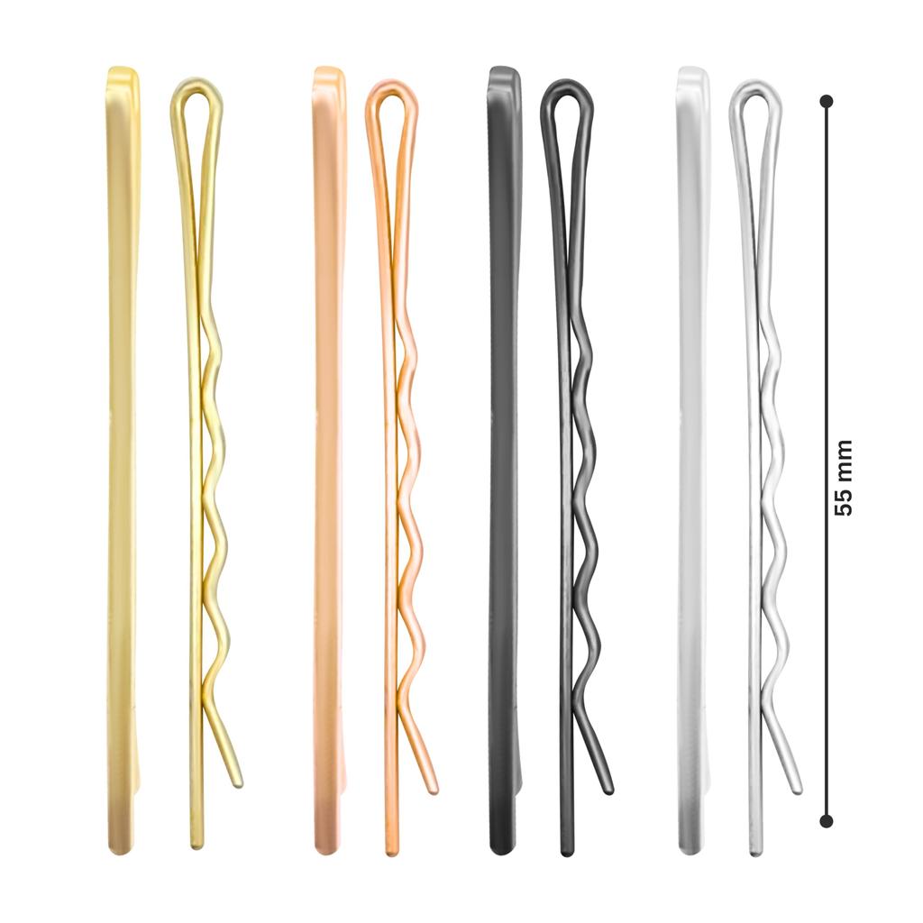 SATRA TRADERS Bobby Hair Pins for DIY Hair Accessories Making | Size : 55mm | 25pcs (Silver)