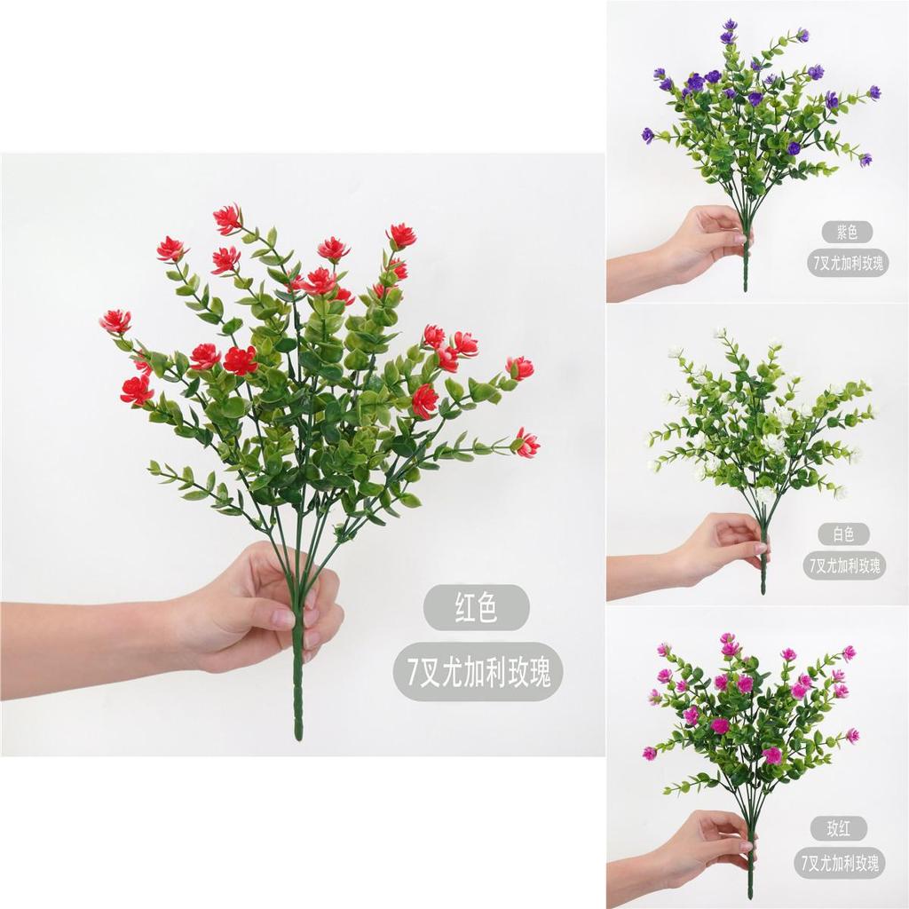 Preserved Plastic Plant Sprigs With Varied Flower Types For Gift Craft Or Decorative Use