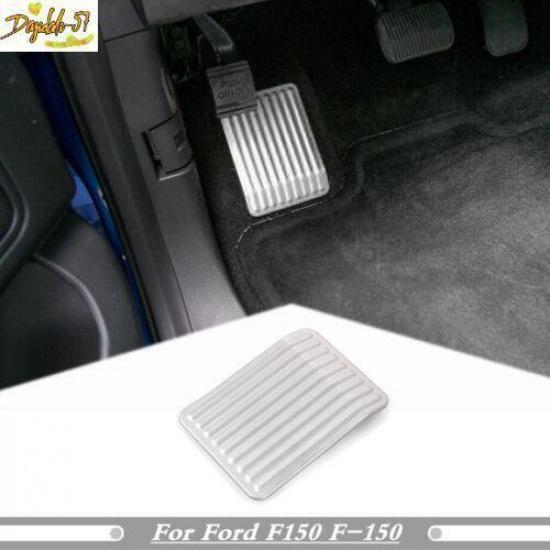 For Ford F150 2015-  Sliver Aluminum Left Side Foot Rest Pedal Cover Trim