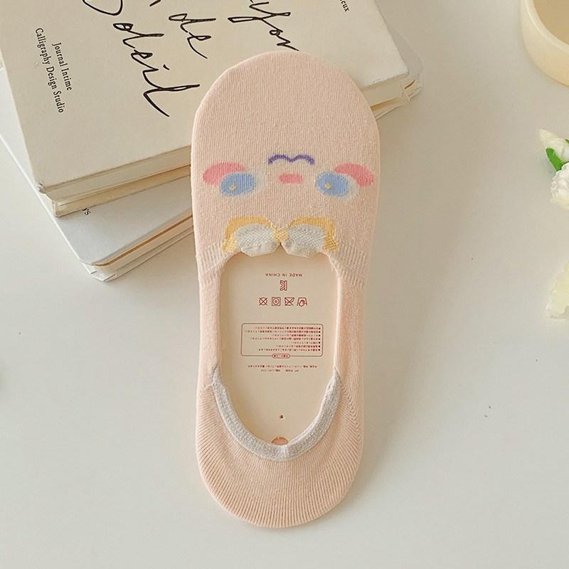 

Невидимые простые носки для девочек, модные чулки с цветочным принтом и кристаллами, корейские милые неглубокие носки-лодочки, женские носки 30cm