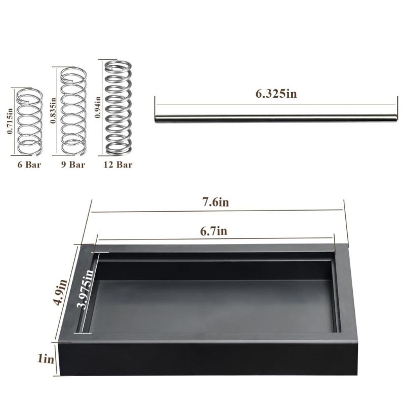 Espresso Machine Parts Kit Thin Drip Tray with Springs And Long Stainless Steel Tube Coffee Maker Replacement Accessory