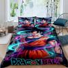 Cartoon/Anime Son Goku Dragon Ball Themed Printed Bedding Set: This Soft and Comfortable Set Includes a Duvet Cover and Pillowca