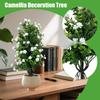 2pc 45cm Camellia Decoration  Tree Home DIY Handmade Atmosphere Scene Decoration Floor Insert
