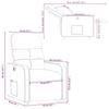 Electric Recliner Chair with Rising Function Black Fabric