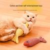 8-Pack Silent Linen Fish Cat Teaser Toys