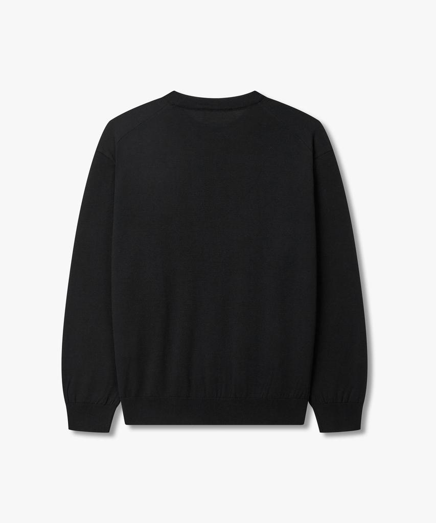 MAN ON THE BOON Four Seasons Crewneck Sweater_Black 4716113005