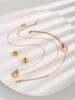 Stainless Steel 18K Gold Plated Interlocking Circles Infinity Style Roman Numbers Collar Necklace Bracelet Earring Jewelry Set