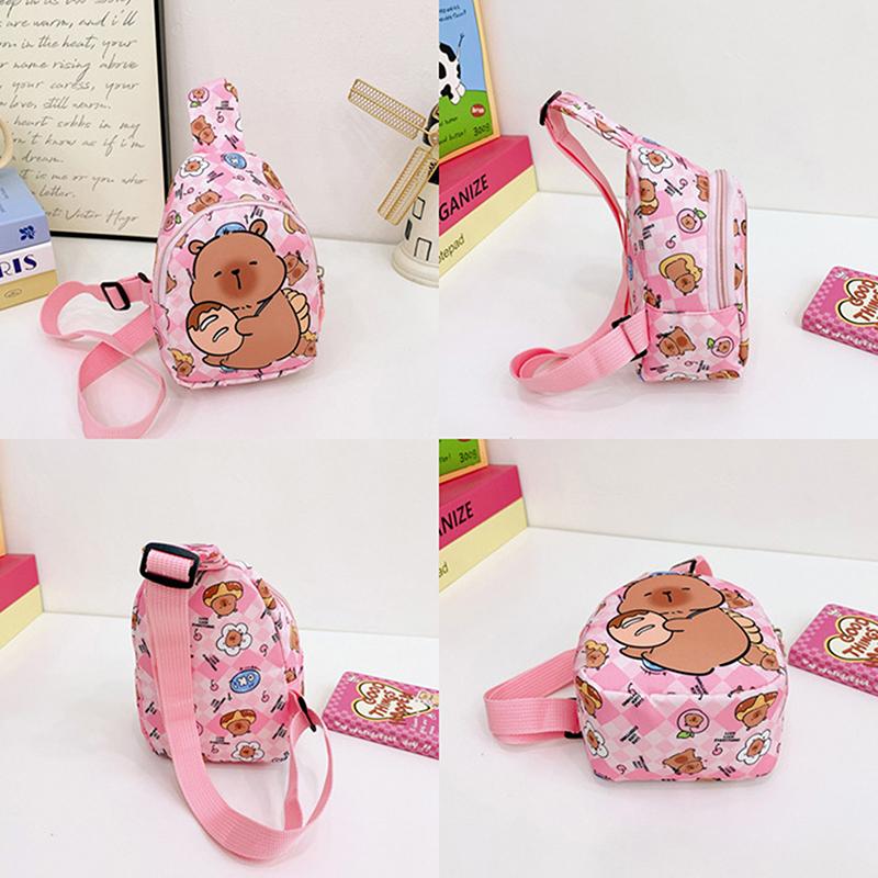 Niedliche Capybara Umhängetasche Reizende Cartoon Lässige Schultertasche Brusttaschen Multifunktionale Aufbewahrungstasche Für Mädchen Jungen Geschenke