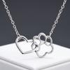 Hollow Cat Claw Love Necklace Female Ins Style Niche Design Sense Collarbone Chain Versatile Simple Korean Version Pendant Wholesale