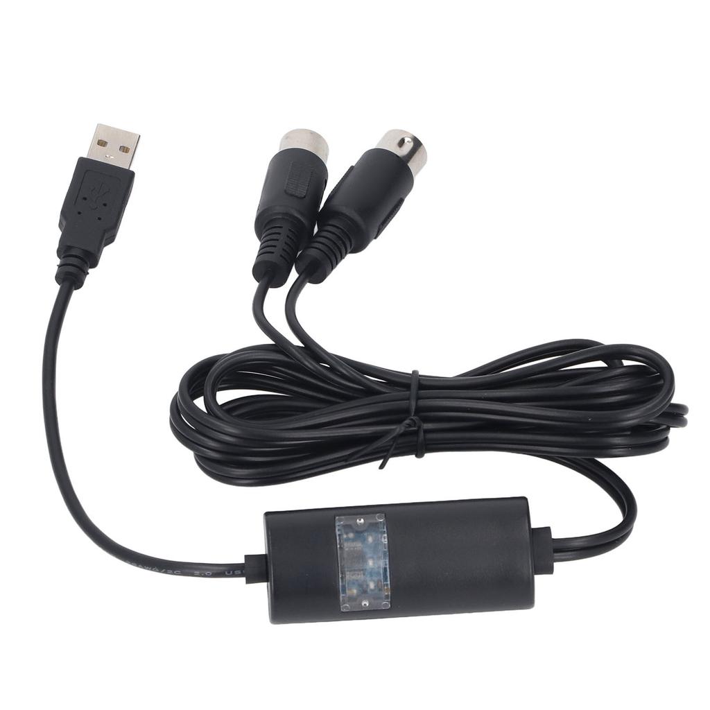 USB zu MIDI Kabel 5ft USB MIDI Schnittstellenadapter MIDI zu USB Kabel Konverter für Musikkeyboard Klavier zu PC Laptop