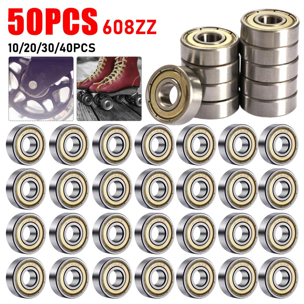 10-50Pcs ABEC-7 Bearing 608ZZ Deep Groove Ball Bearing 8x22x7mm Double Shielded Miniature High-carbon Steel Single Row for RC