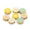 5Pcs Stainless Steel Enamel Sun Flower Beads for DIY Jewelry Making Bracelets Children Charms Necklace Earrings Supplies