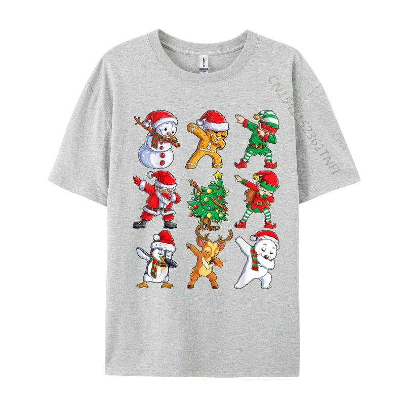 Dabbing Santa Elf Friends Christmas Men Xmas Dab Funny Normal Print Men Tshirt Cotton Fabric Luxury Designer T-Shirts For Men