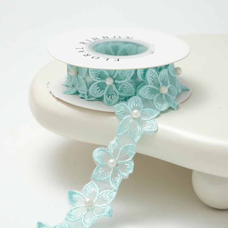 

2/5/10 ярдов Тема «Синий океан» Новые ленты Аксессуары для рукоделия Банты для волос DIY Швейные принадлежности для одежды Лента для декора букета 3.5cm*2yards