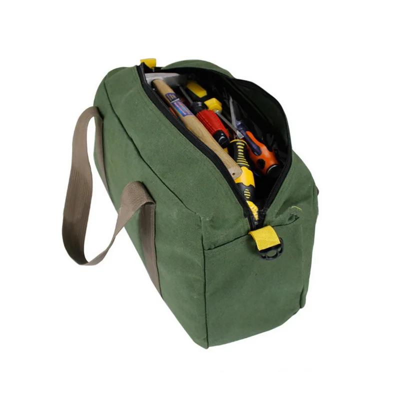 Multifunctional Canvas Tool Storage Bag, Large Capacity Handbag Tote Bag Storage Waterproof and Wear-resistant Organizer Bag