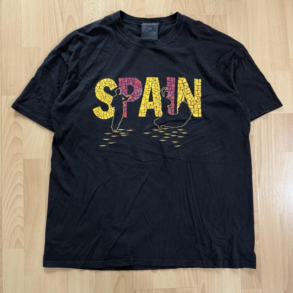 

Vintage 90s Flamenco Spain By Santa Fe Single Stitch Graphic Black TShirt Unisex T-Shirt L