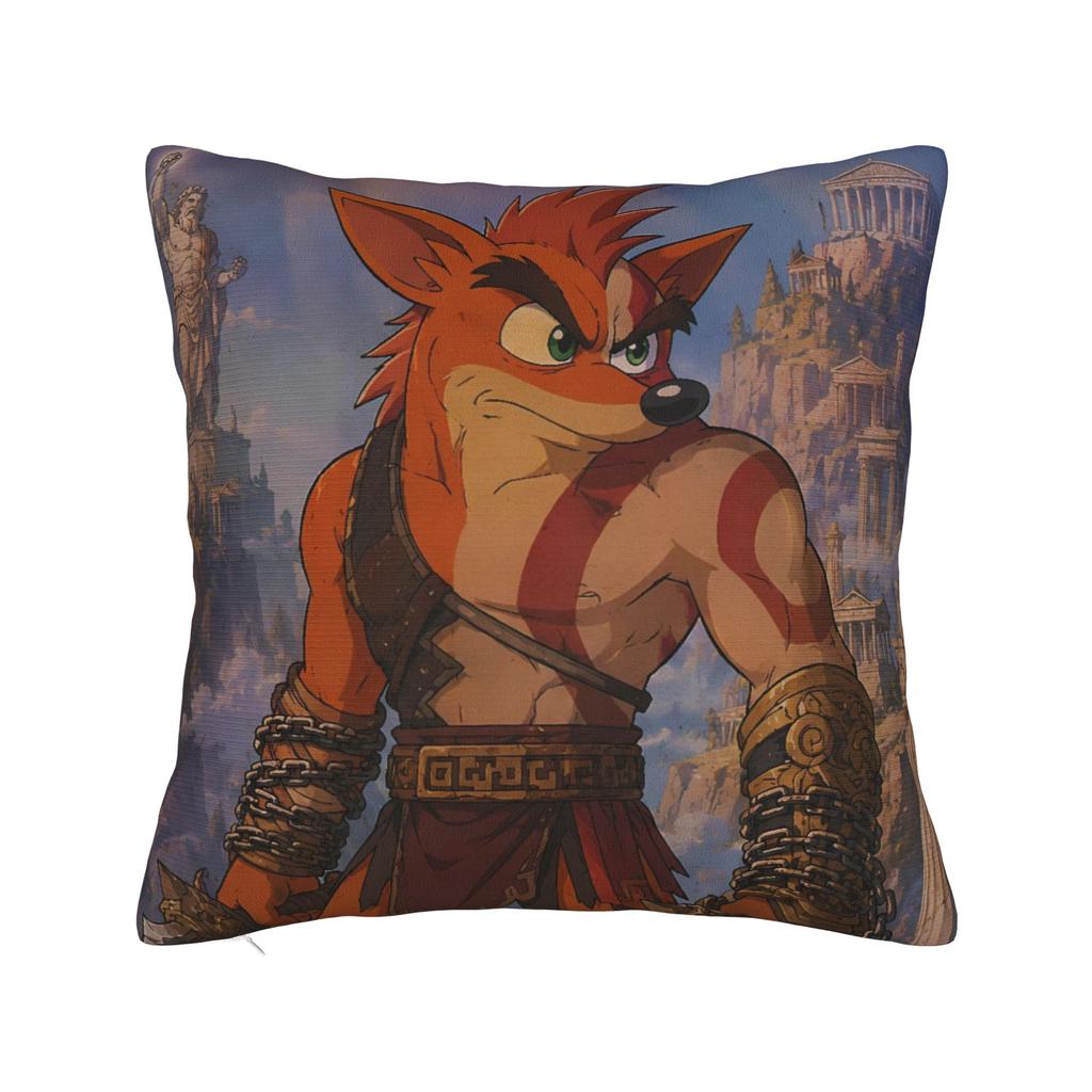 Crash Bandicoot Mask Icon Pillow Case Fashion Pillow Cover Square Pillowcases For Living Room Bed Chair