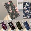 Midnight Floral Silicone Phone Case For Samsung Galaxy Note 10 Pro S26 S25 S24 S23 S22 S21 Plus S25Ultra Capa Cover