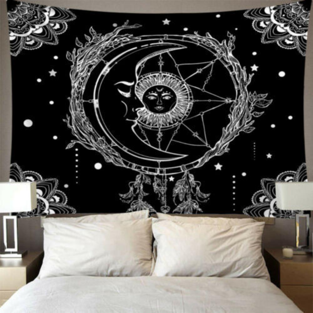 Indian Mandala Tapestry Sun Tarot Tapestry Moon Tapestry Psychedelic Carpet Witchcraft Tapestry