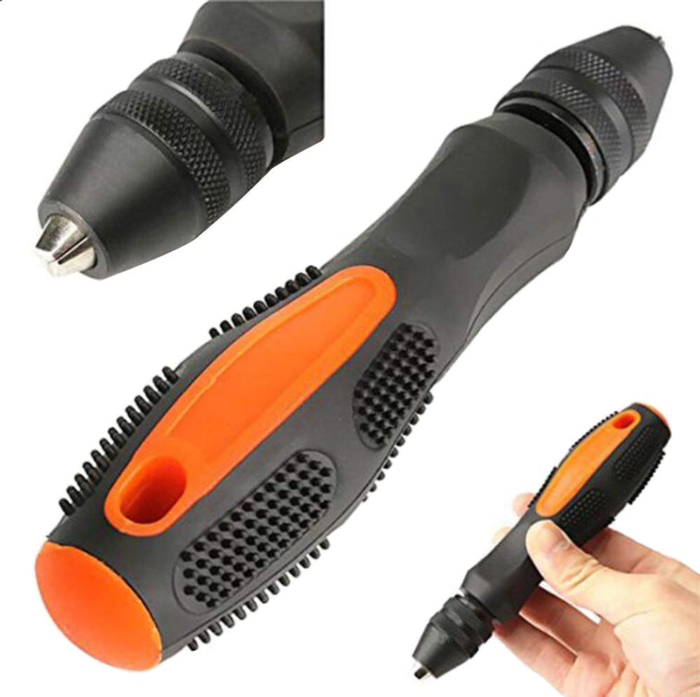 MOLATE Micro Pin Vise for Hand Twist Drill Bits Manual Hand Drill Hole Drilling Drills, Compatible, 0.5-8mm, Drill, Tool,