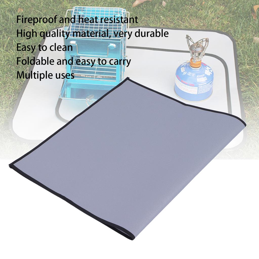 Outdoor Camping Barbecue Grill Pads Silicone Fireproof Flame Retardant Protective Mat