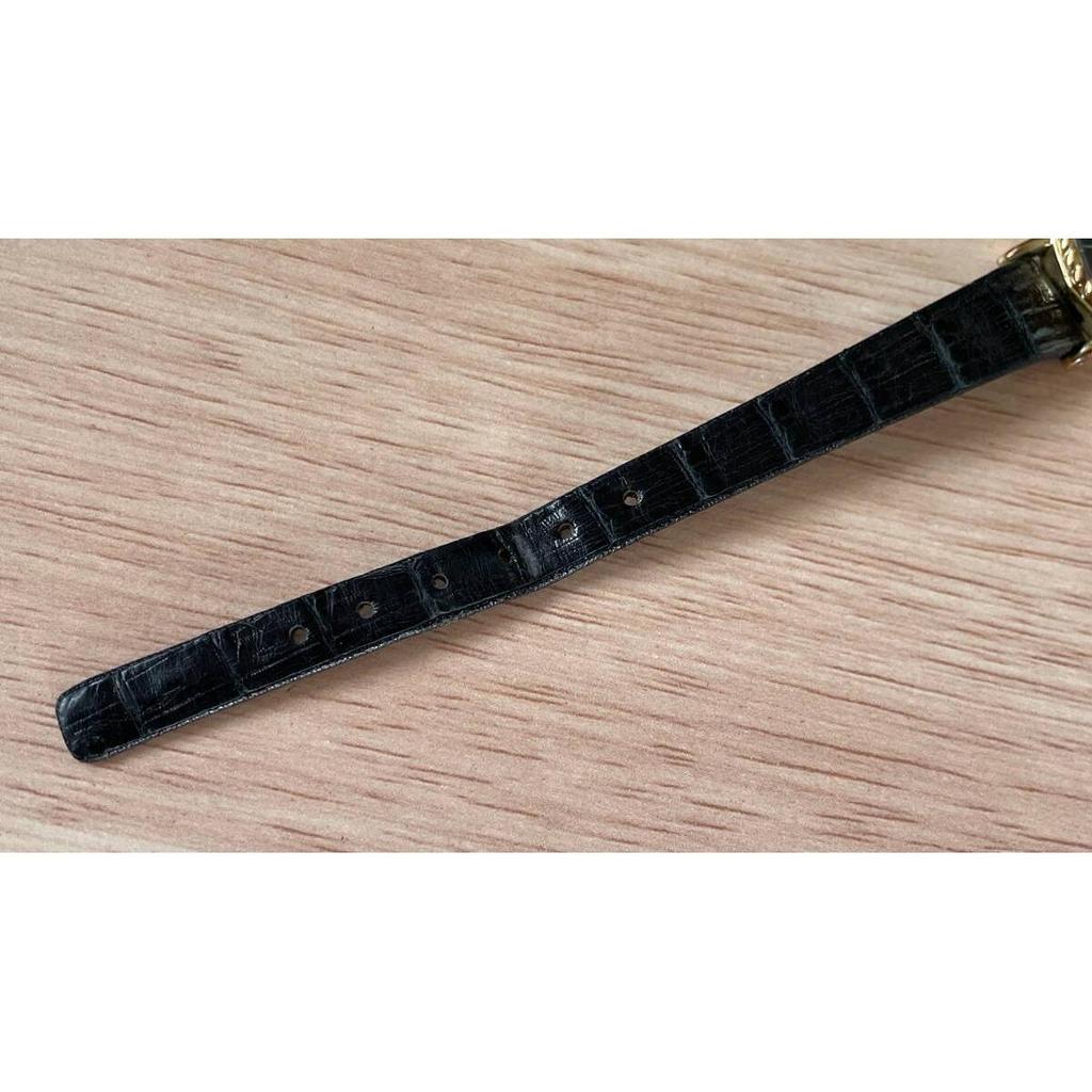 Used Free Shipping SEIKO Seiko Ladies Watch Quartz Analog Octagonal Black Dial 1400-5580 Clock