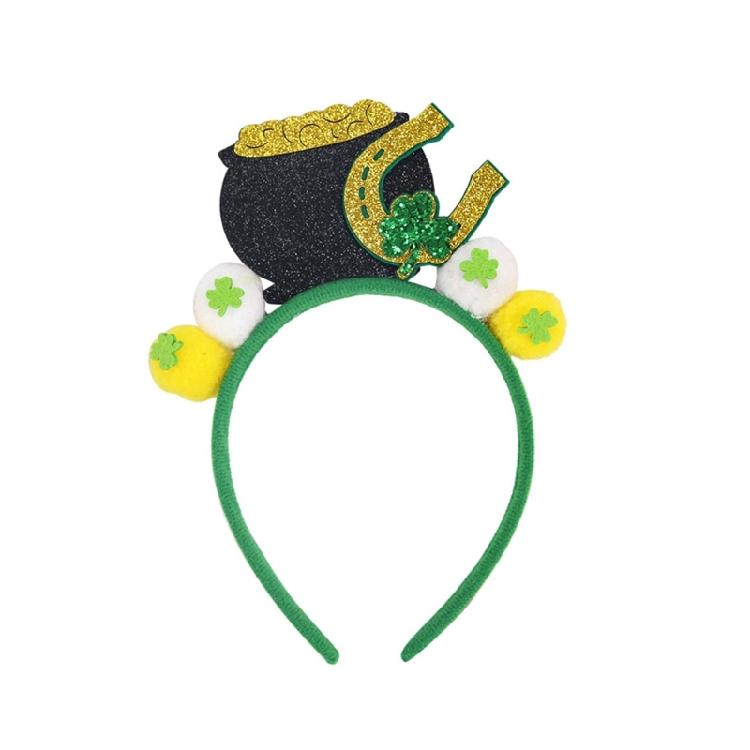 Festival Saç Bandı Payetli Saç Halka StPatricks Yonca Saç Bandı Parti Aksesuarları