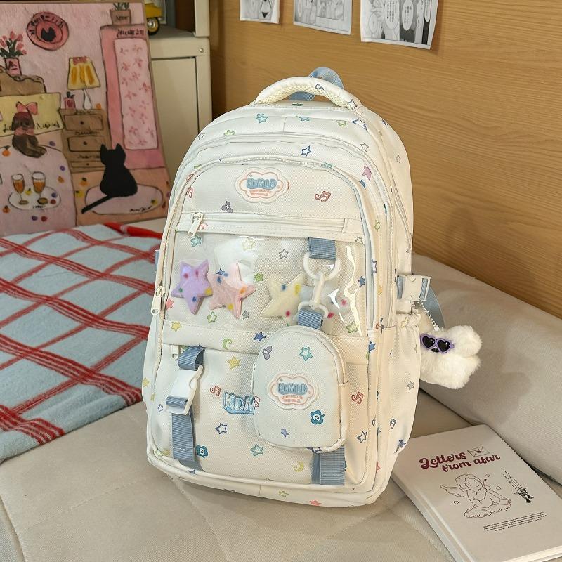 Pain bag girl candy contrasting color large-capacity dopamine schoolbag high value primary and secondary school students two-piece backpack