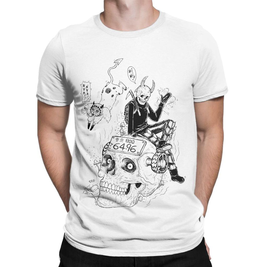 Funny Dorohedoro Ebisu X Kikurage T-Shirt for Men Crew Neck 100% Cotton T Shirts Anime Short Sleeve Tee Shirt 5XL Tops