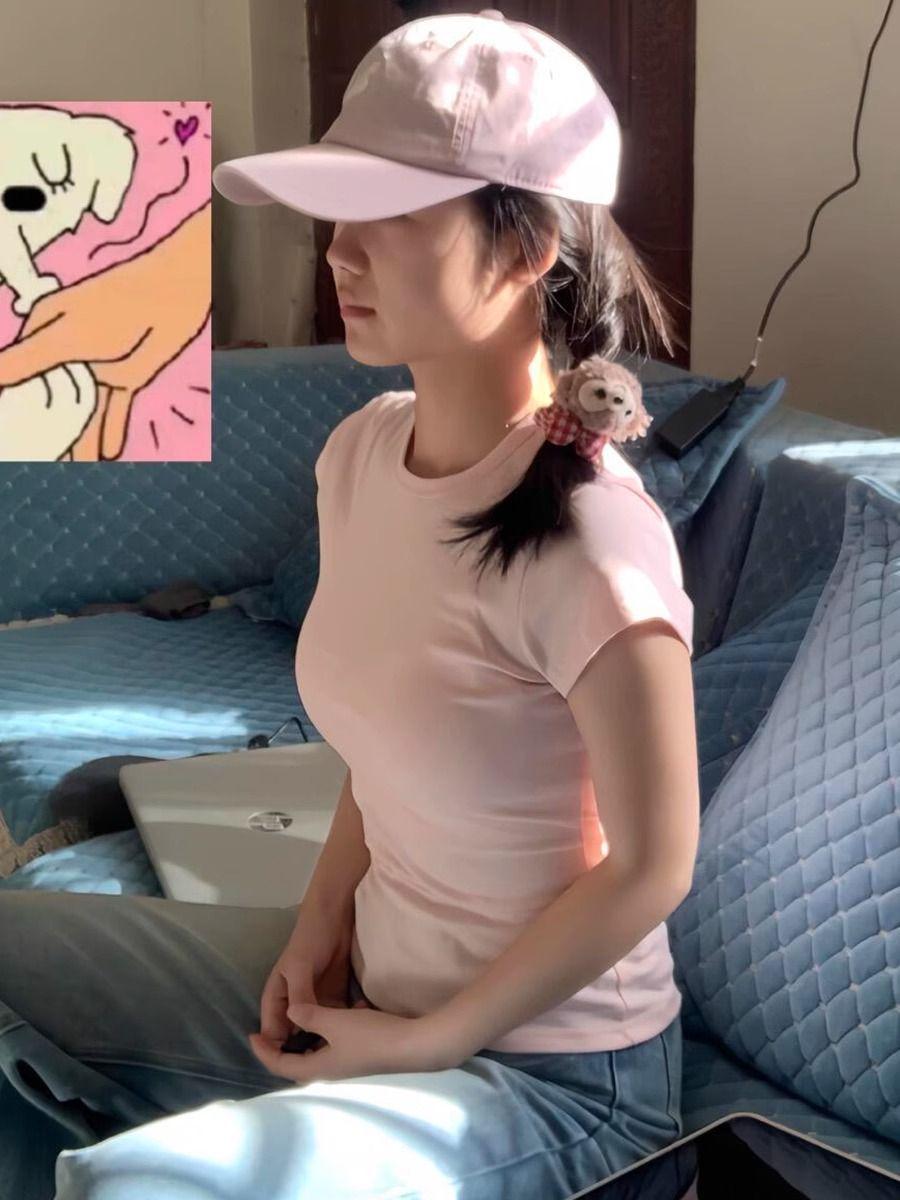 

Корейский розовый приталенный женский пуловер с коротким рукавом – Универсальный повседневный топ на весну/лето 2XL розовый