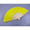 Beige Bamboo and Silk Multi-Color Cloth Fan for Weddings and Gifts