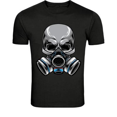 Skull Gas Mask T-Shirt - Dark Apocalypse Skeleton Graphic Tee