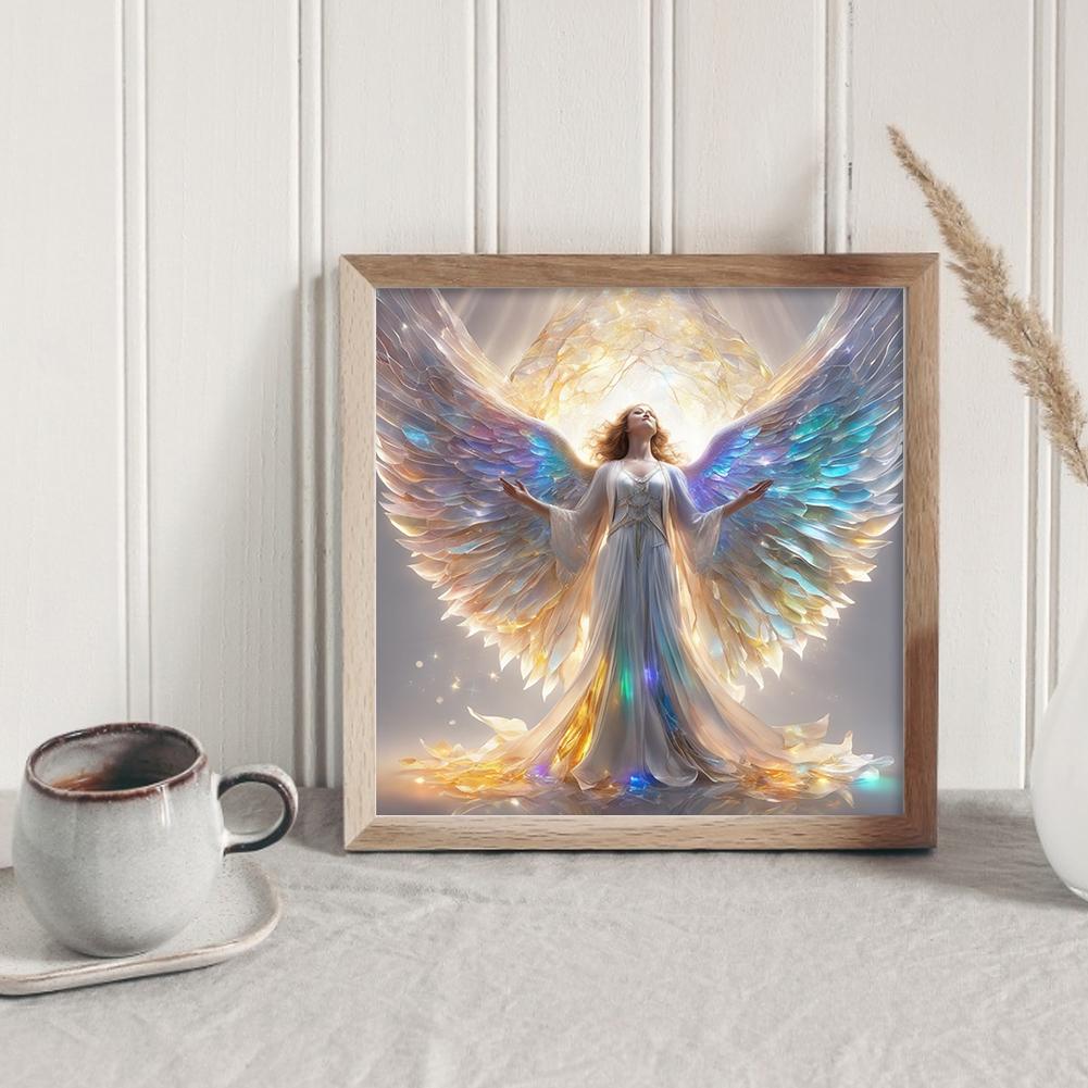 5D DIY Full Round Drill Diamond Painting Winged Angel Home Decor Craft 40x40cm