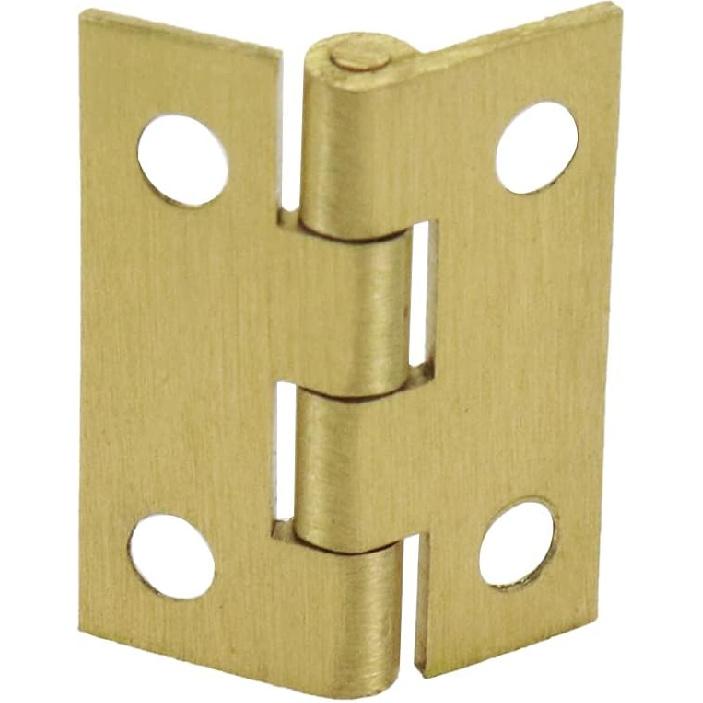 Brass Hinges Mcredy Butt Hinges for Cabinets 1" Hinges with Mounting Screws Gold Kitchen Cabinet Hinges Pack of 4