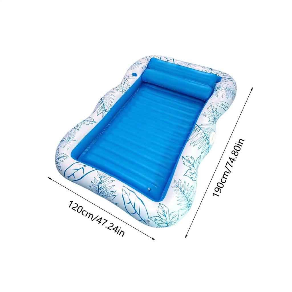 Pool Floats Inflatable Floating Water Hammock Portable Pool Raft with Cup Holder for Tanning Water Play Vacation Backyard Travel
