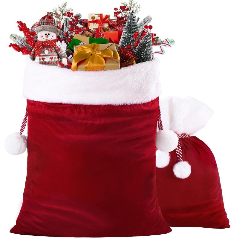 Christmas Decorative Backpack Drawstring Large Christmas Bag, Santa Claus Gift Bag, Christmas Decorative Gift Bag