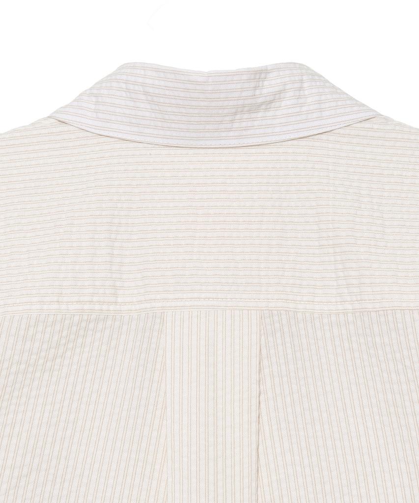 LEE Women Seersucker String Short Sleeve Shirt Beige