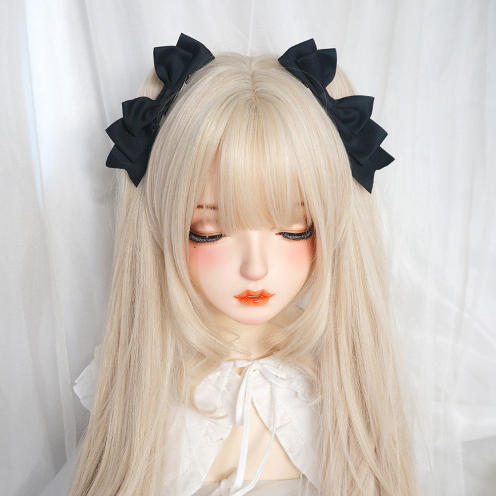 Fashion Kawaii Handmade Bow Hairclip Woman Sweet Anime Lolita Hairpin Cosplay Headdress JK Uniform Hair Accessories Xmas Gifts