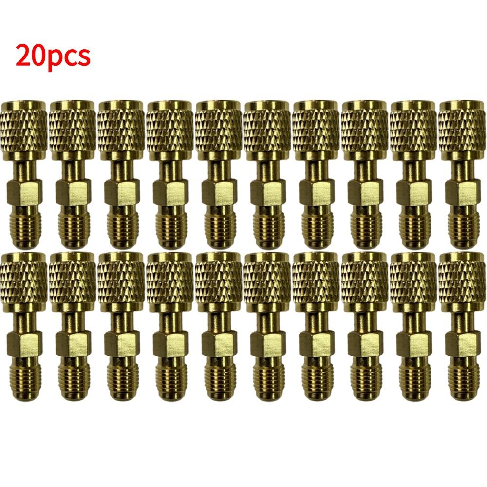 Mini R32 R454B Refrigerant Brass Adapter 1/4" Female To 1/4" Durable R32 Thread Adapter Quick Couplers for R32/R454B Connector