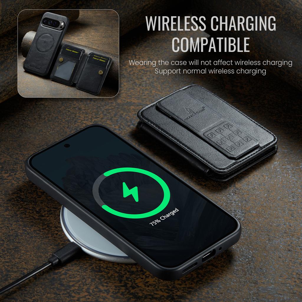 Detachable Magnetic Wristband Auto Leather Phone Case for IPhone Google Pixel 10 Pro XL Pixel9 9a 8 8a 7 7a Card Holder Wallet