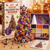 Weihnachten Halloween DIY Perlenbaum-Set Tischdeko Kleines Handwerk Weihnachtsbaum-Herstellungsset Festliche Perlenkunst Bastelzubehör