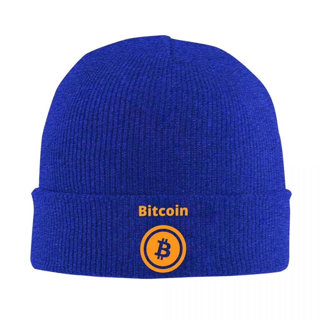 Bitcoin BTC Crypto Currency Warm Knitted Cap Fashion Bonnet Hat Autumn Winter Outdoor Beanies Hats for Unisex Adult