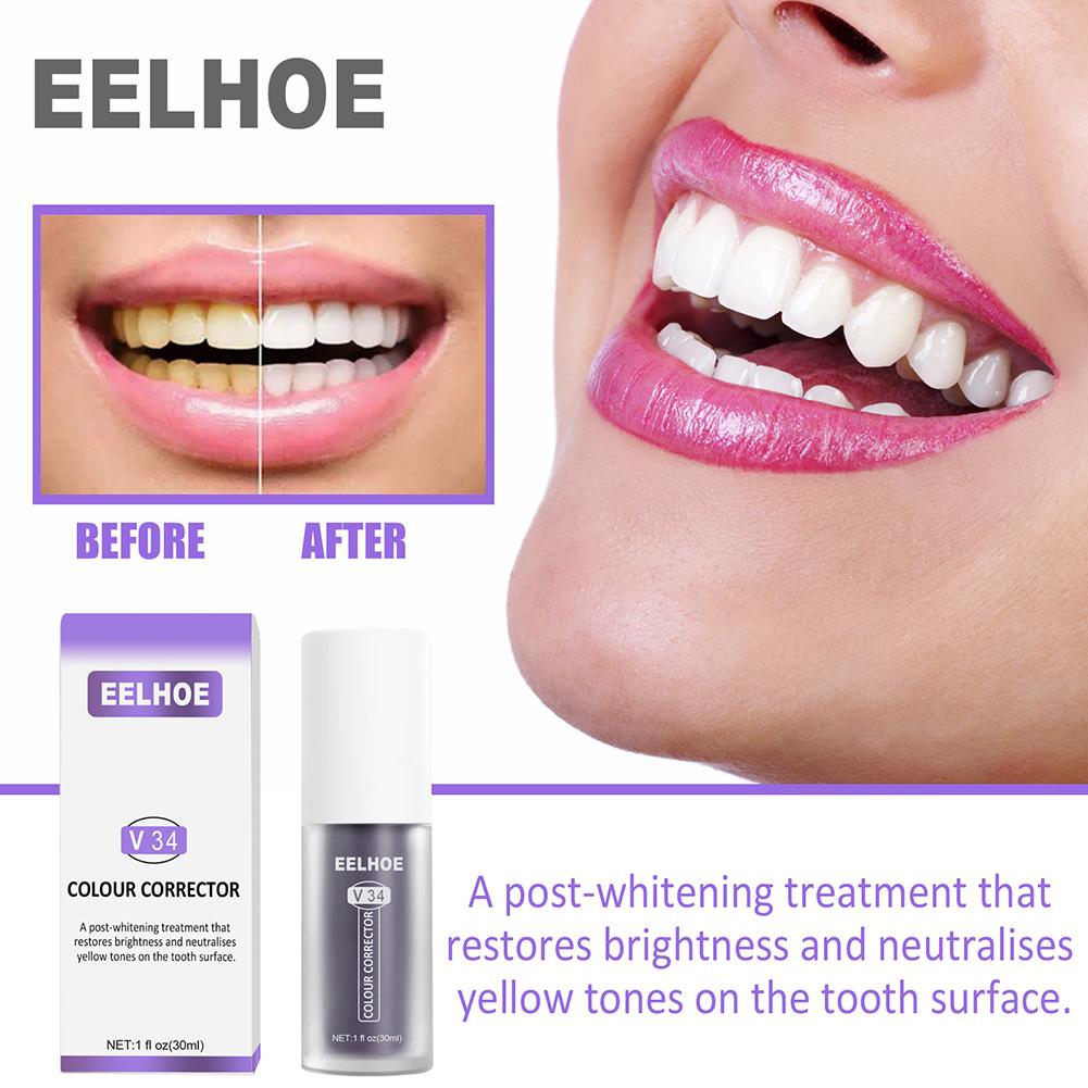 Buy Purple Toothpaste for Teeth Whitening EELHOE V34 Color Corrector ...