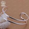 High Quality 925 Sterling Silver Double Line Bangle For Man Women Adjustable Bracelet Fashion Party Wedding Streetwear Jewelry