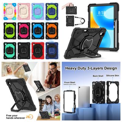 For Huawei MatePad 11.5 / Huawei MatePad 11.5-inch.360° Rotating Grip Heavy Duty Protection Stand TPU+PC 3in1 Anti-knock Shockproof Tablets PC Case