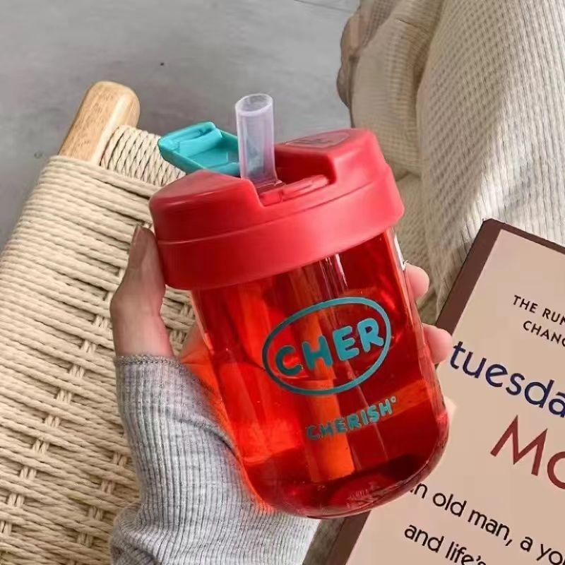 

300 мл Студенческий Портативный Чайник Мини Кружка-Соломинка Кружка для Пары Термос для Холодных и Горячих Напитков Идеально подходит для спортзала, походов, путешествий. красный