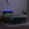 Maison Exclusive - Sommier à lattes de lit et matelas et LED Vert foncé 90x200 cm