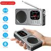 Portable  FM Radio MP3 Wireless BT5.4 Bluetooth Speakers With LCD Screen Clock Lyrics Display Antenna AUX input,TF Card,video